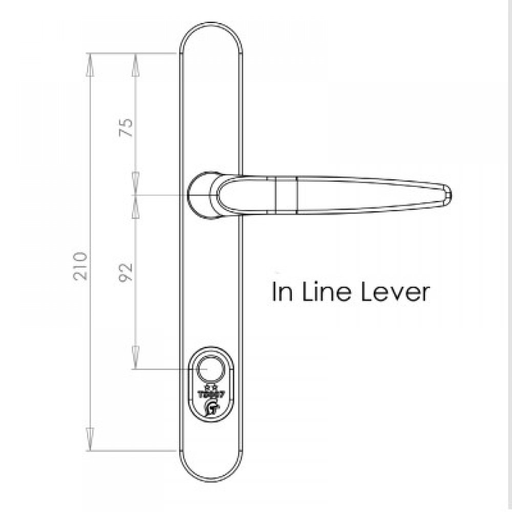 Trojan TS007 2 Star Composite Lever Handle